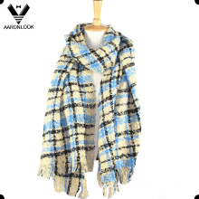 Good Quality Loop Yarn Checked Tartan Plaid Scarf